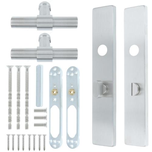 Lavuzo deurklink Pesaro rvs met rechthoekig schild WC63/8 - Afbeelding 5