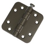 Kogellagerscharnier 7676 mm ronde hoek brons