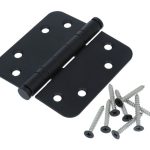 Kogellagerscharnier 8989 mm ronde hoek mat zwart