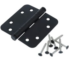 Kogellagerscharnier 8989 mm ronde hoek mat zwart