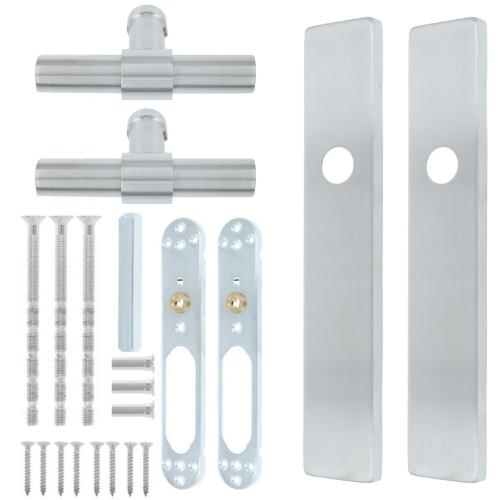 Lavuzo deurklink Pesaro rvs met rechthoekig schild blind - Afbeelding 4