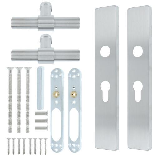 Lavuzo deurklink Pesaro rvs met rechthoekig schild PC55 - Afbeelding 4