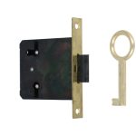 Meubelslot 40 mm inclusief sleutel mat messing