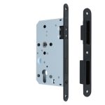 Cilinder dag/nacht slot PC72 magnetisch inclusief sluitplaat 20x235mm zwarte voorplaat