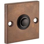 Beldrukker Bauhaus messing antiek brons