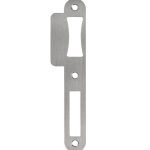 Sluitplaat korte lip 39 mm tonrolslot rvs