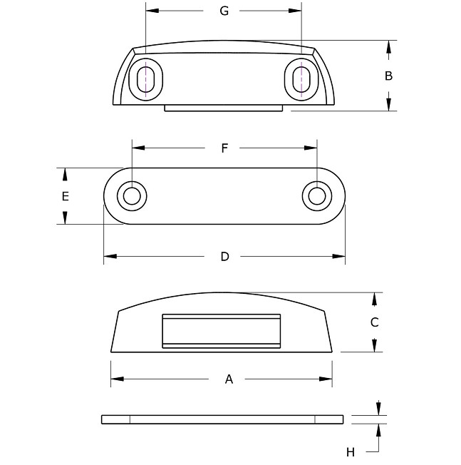 Magneetsnapper Atlas opschroevend 4kg kunststof zwart - Afbeelding 2