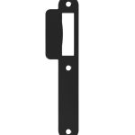 Sluitplaat korte lip 39 mm loopslot zwart