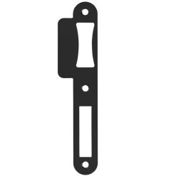 Sluitplaat korte lip 39 mm tonrolslot zwart