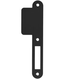 Sluitplaat lange lip 48 mm kastslot zwart