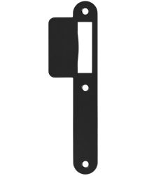 Sluitplaat lange lip 48 mm loopslot zwart