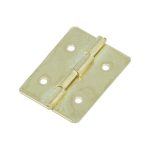 Smalscharnier met vaste pen 20x15 mm vermessingd