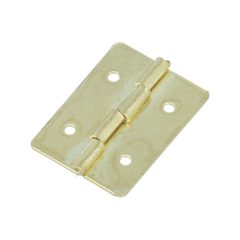 Smalscharnier met vaste pen 20x15 mm vermessingd