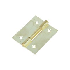 Smalscharnier met vaste pen 40x32 mm vermessingd