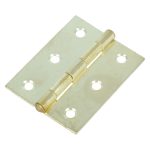 Smalscharnier met vaste pen 50x39 mm vermessingd