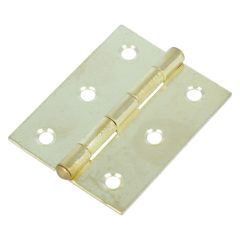 Smalscharnier met vaste pen 50x39 mm vermessingd