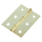 Smalscharnier met vaste pen 60x46 mm vermessingd