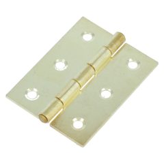 Smalscharnier met vaste pen 60x46 mm vermessingd