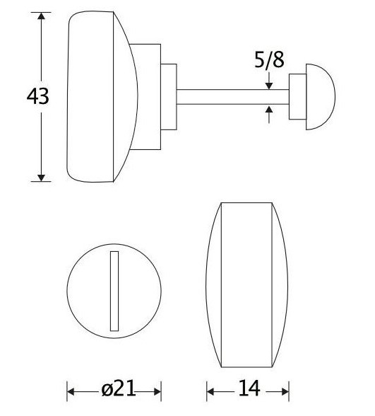 WC olive 5-8 mm Elegant messing antiek brons - Afbeelding 2