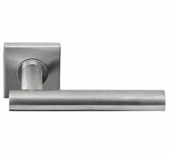 Deurklink Rowena op geveerd rozet mat rvs