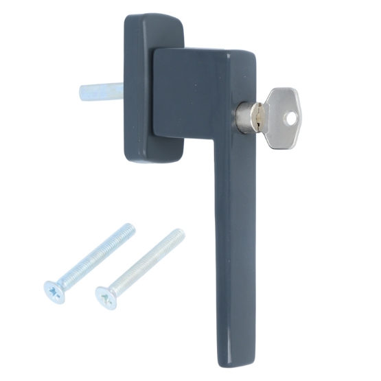 Draaikiepgarnituur afsluitbaar Recht Aluminium grijs - Afbeelding 4