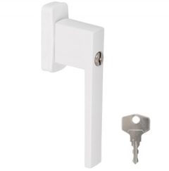 Draaikiepgarnituur afsluitbaar Recht Aluminium wit