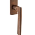 Draaikiepgarnituur Piatto/Bauhaus messing antiek brons