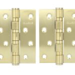 Kogellagerscharnier 101x76 mm goud 2 stuks