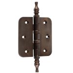 Kogellagerscharnier 89x89 ronde hoek vaas messing antiek brons