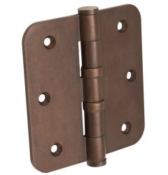 Kogellagerscharnier 89x89 ronde hoek vlak messing antiek brons