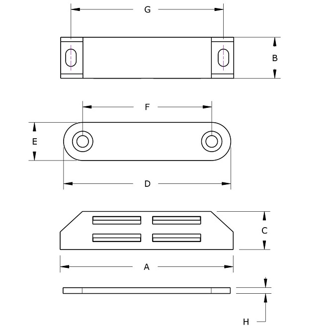 Magneetsnapper super mars opschroevend 4kg vermessingd - Afbeelding 2