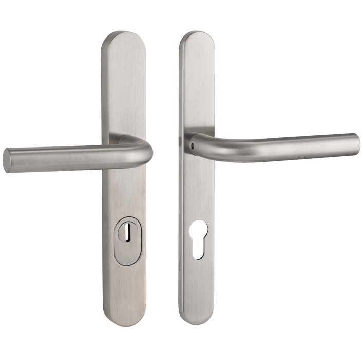 SKG3 PC92 kruk L op ovaal smal schild PRIO + kerntrekbeveiliging rvs