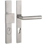 SKG3 PC72 knop/kruk T op rechthoekig smal schild PRIO + kerntrekbeveiliging rvs