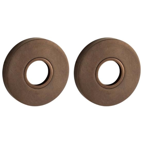 Set van twee krukrozetten Vivo messing antiek brons