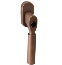 SKG2 Draaikiepgarnituur afsluitbaar Bauhaus/ovaal messing antiek brons