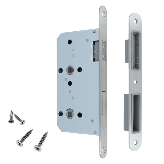 Badkamer/toilet slot WC72/8 magnetisch inclusief sluitplaat 20x235mm rvs voorplaat - Afbeelding 2