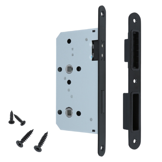 Badkamer/toilet slot WC72/8 magnetisch inclusief sluitplaat 20x235mm zwarte voorplaat - Afbeelding 4