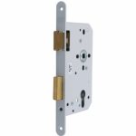 Nemef insteekslot 649 DIN links PC72 met afgeronde voorplaat wit gelakt