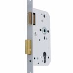 Nemef insteekslot 649 DIN rechts PC72 met afgeronde voorplaat wit gelakt