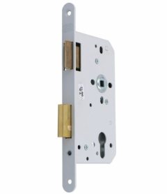 Nemef insteekslot 649 DIN rechts PC72 met afgeronde voorplaat wit gelakt