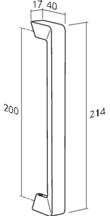 Set deurgrepen nikkel mat 200 mm - Afbeelding 2