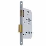 Nemef toilet-badkamer slot 644 DIN rechts WC72/8 met afgeronde voorplaat wit