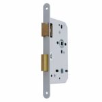 Nemef toilet-badkamer slot 644 DIN links WC72/8 met afgeronde voorplaat wit