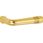 Deurklink Art-Deco messing ongelakt