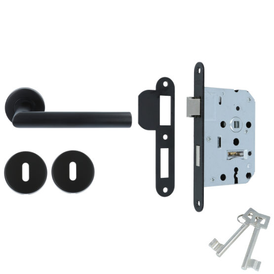 ODShop set klavier dag en nachtslot + deurklink Modern haaks & sleutelplaatjes