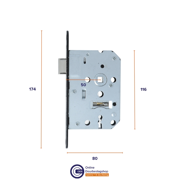 ODShop set klavier dag en nachtslot + deurklink Modern haaks & sleutelplaatjes - Afbeelding 3
