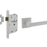 Intersteel deurbeslag set loopslot wit + Deurklink Hera met rozet wit