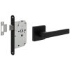 Intersteel deurbeslag set loopslot zwart + Deurklink Hera met rozet zwart