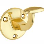 Leuninghouder Elegant hol opschroevend messing gelakt