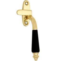 Raamsluiting Met Sluitplaat Rechts Antique ebben messing ongelakt